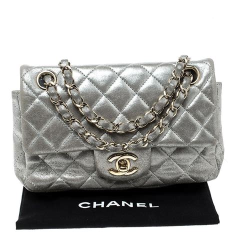 chanel small flap bag metallic|chanel classic flap small price.